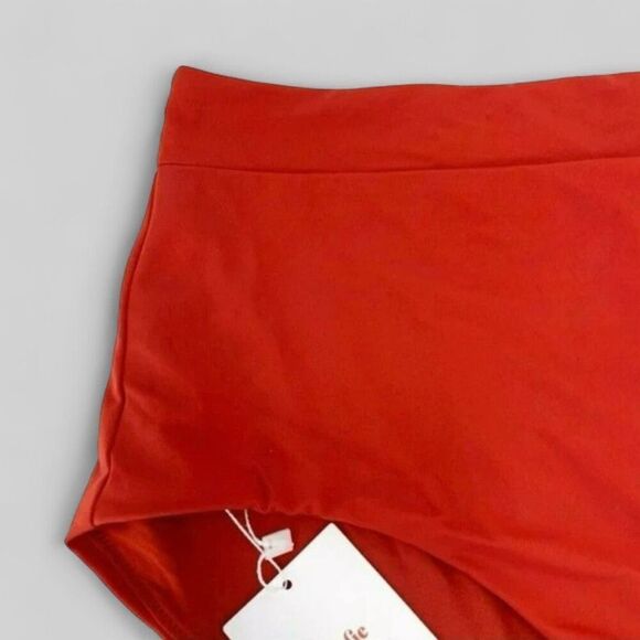 Andie Swim Wide Band High Waisted Bikini Bottom in Chili Pepper Size XS NWT - Picture 3 of 11